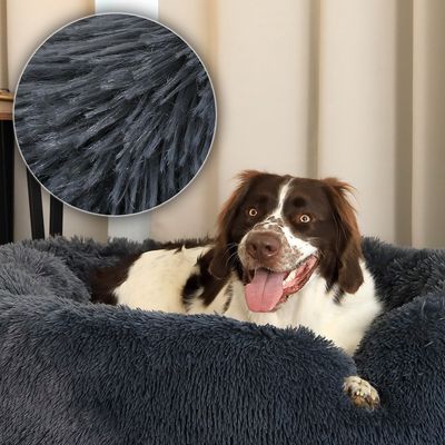 lionto lit donut chien doux antidérapant coussin moelleux peluche
