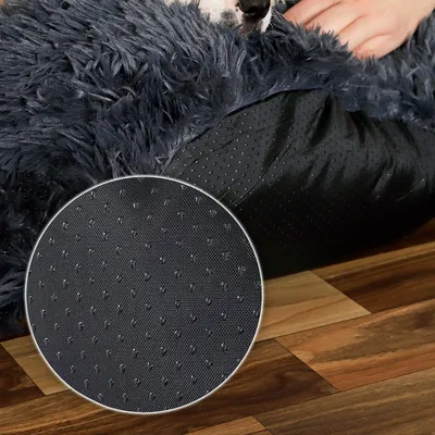 lionto Donut-Hundebett aus weichem Plüsch mit rutschfester Unterseite lionto Donut-Hundebett aus weichem Plüsch mit rutschfester Unterseite
