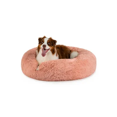 lionto Donut-Hundebett aus weichem Plüsch mit rutschfester Unterseite lionto Donut-Hundebett aus weichem Plüsch mit rutschfester Unterseite