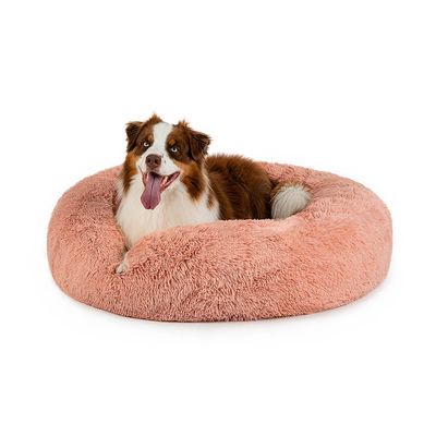 lionto lit donut chien doux antidérapant coussin moelleux peluche