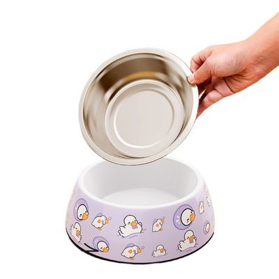 ZenPets Gamelle pour chien en acier inoxydable Duck