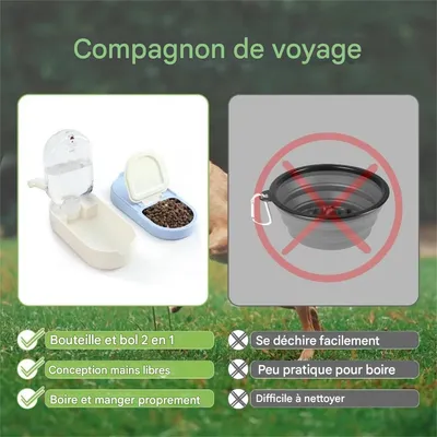 IntiMeg Tasse de voyage deux en un pour cheins