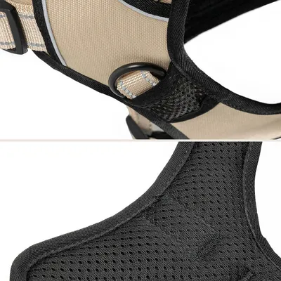 lionto harnais pour chien rembourré nylon doux anti-traction