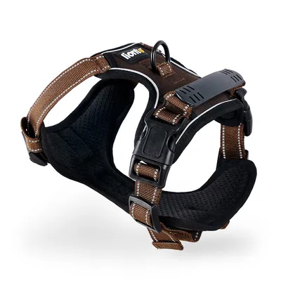 lionto Anti-Zug Hundegeschirr aus weichem Nylon mit Polsterung
