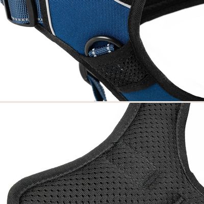 lionto Anti-Zug Hundegeschirr aus weichem Nylon mit Polsterung
