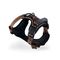 lionto harnais pour chien rembourré nylon doux anti-traction M / marron