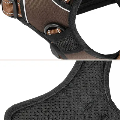 lionto harnais pour chien rembourré nylon doux anti-traction