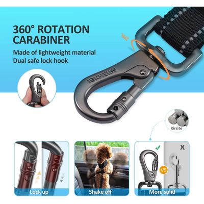 IOKHEIRA Ceinture sécurité chien avec absorption d'énergie