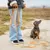 lionto laisse de traction longue pour chiens nylon avec revêtement PVC