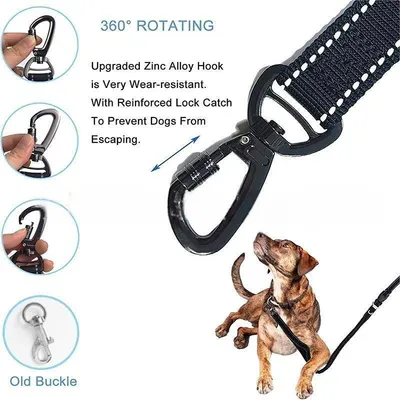 IOKHEIRA Laisse réglable avec ceinture de sécurité pour chien