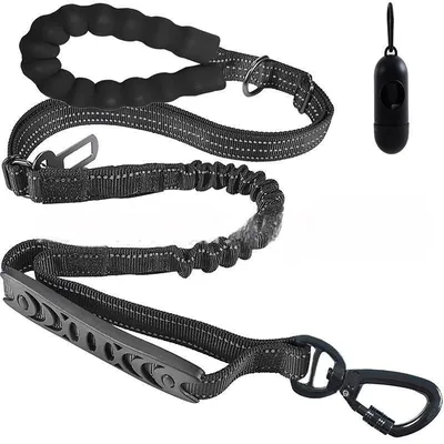 IOKHEIRA Laisse réglable avec ceinture de sécurité pour chien IOKHEIRA Laisse réglable avec ceinture de sécurité pour chien