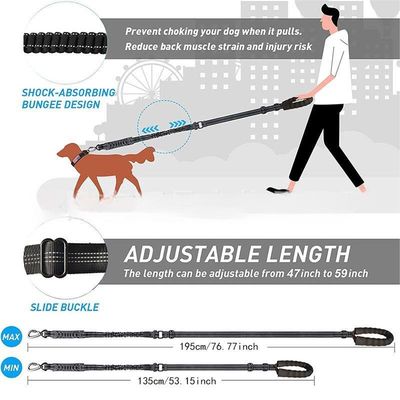 IOKHEIRA Laisse réglable avec ceinture de sécurité pour chien