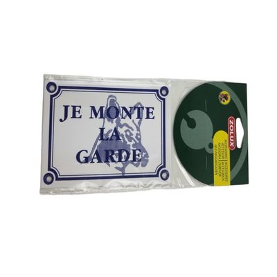 zolux - Plaque (Je monte la garde) taille 14 x 10 cm, pour chien