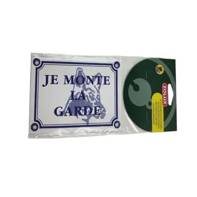 zolux - Plaque (Je monte la garde) taille 14 x 10 cm, pour chien