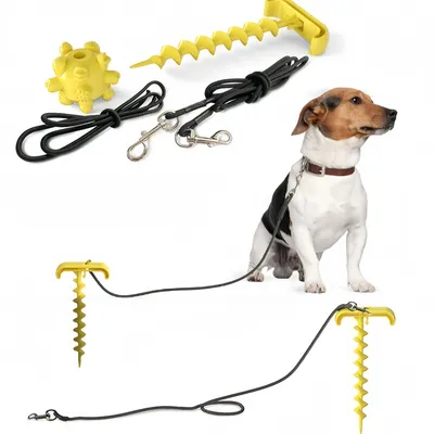 ZenPets Poteau pour chien de plein air et jouet multifonctionnel