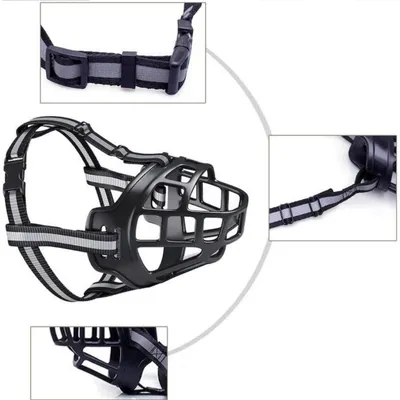 ZenPets Muselière réfléchissante réglable pour chien