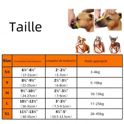 ZenPets Masque de bouche anti  aboiement pour chien