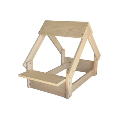 WELLHOME Cabanon intérieur avec support pour gamelles en bois