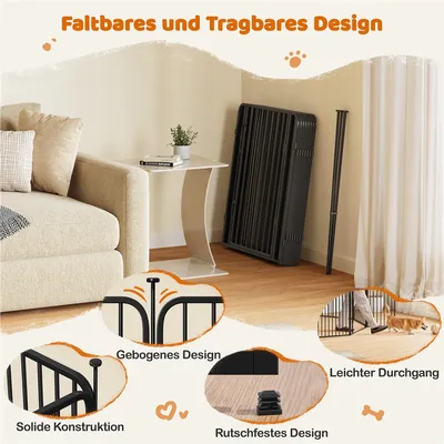8 teiliger Welpenauslauf Hundelaufstall 80 cm hoch, 8 mm verstärkte 8 teiliger Welpenauslauf Hundelaufstall 80 cm hoch, 8 mm verstärkte
