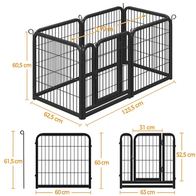 Yaheetech Parc pour Chien à 6 Panneaux