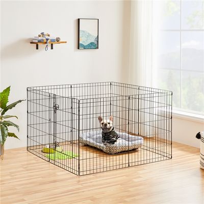 8 Pièces Clôtures Pour Chiens Métalliques Corral Clôtures