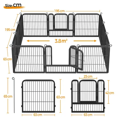 Yaheetech Parc pour Chien en 12 Panneaux