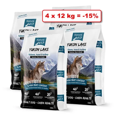 Croquettes NATURA WILD pour chien 4 x 12kg : 15% de remise
