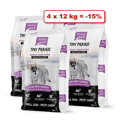 Croquettes NATURA WILD pour chien 4 x 12kg : 15% de remise