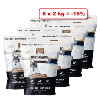 Croquettes NATURA WILD pour chien 8 x 2kg : 15% de remise