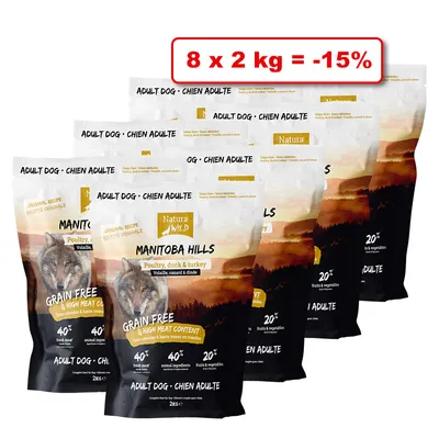 Croquettes NATURA WILD pour chien 8 x 2kg : 15% de remise Croquettes NATURA WILD pour chien 8 x 2kg : 15% de remise