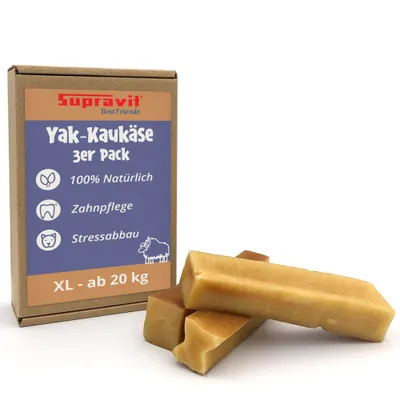 Supravit Yak Kaukäse für Hunde | Käseknochen 100% Natürlich