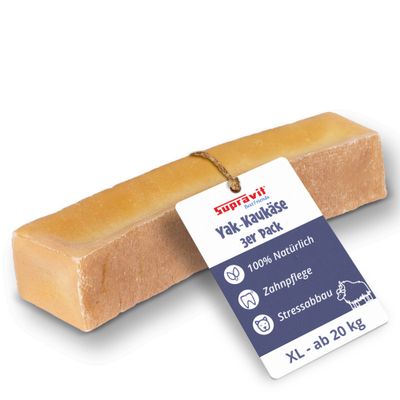 Supravit Fromage de yak à mâcher – Chien – Naturel & durable Taille XL - 1 unités