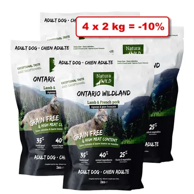 Croquettes NATURA WILD pour chien 4 x 2kg : 10% de remise