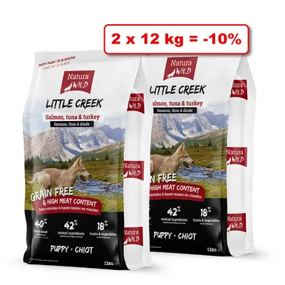 Croquettes NATURA WILD pour chien 2 x 12kg : 10% de remise