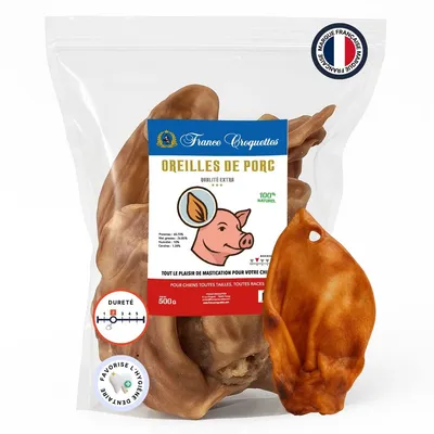 France Croquettes - Oreilles de Porc XXL - Mastication longue