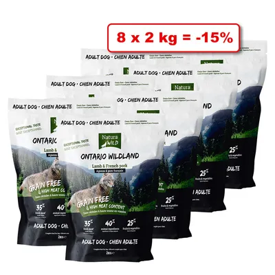 Croquettes NATURA WILD pour chien 8 x 2kg : 15% de remise
