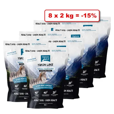 Croquettes NATURA WILD pour chien 8 x 2kg : 15% de remise