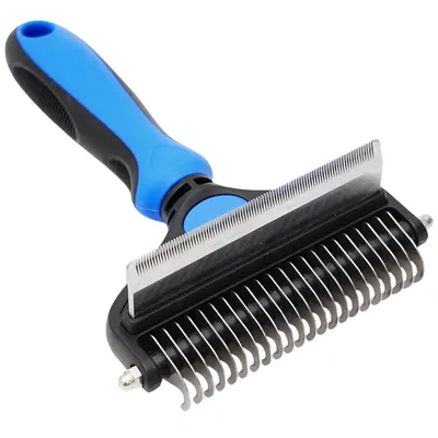ZenPets Brosse de toilettage pour animaux 2 en 1