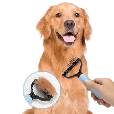 ZenPets Peigne démêlant double face en acier inoxydable