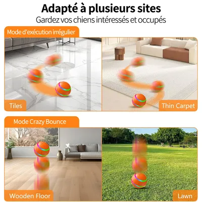 MCBOSON Balle interactive pour chien - Jouet intelligent