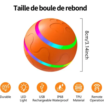 MCBOSON Balle interactive pour chien - Jouet intelligent