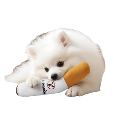 ZenPets Jouet en peluche pour chien en forme de cigarette
