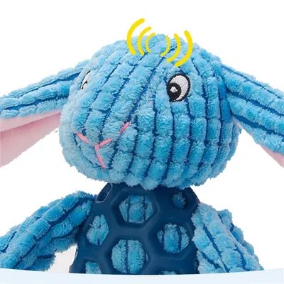 IntiMeg Jouet pour chien - Lapin en tissu et caoutchouc