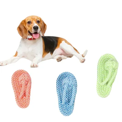 ZenPets Chaussons-jouets pour chien en corde de coton