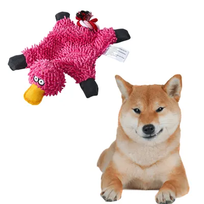 ZenPets Jouet en peluche canard en mèche de balais