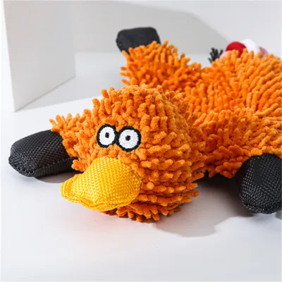 ZenPets Jouet en peluche canard en mèche de balais