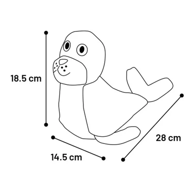jeux Phoque Vert Siwi 28 cm flottant pour chien