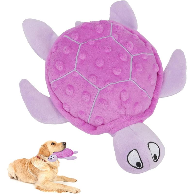 Plüschspielzeug für Hunde – Schildkröte, quietschend