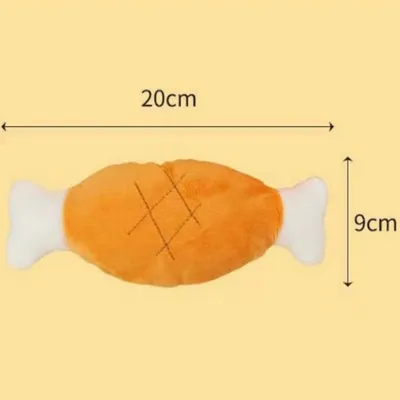 ZenPets Jouet en peluche pour chien Cuisse de poulet