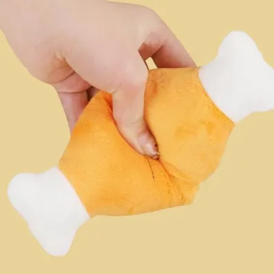 ZenPets Jouet en peluche pour chien Cuisse de poulet